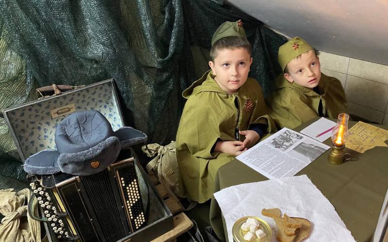 Инсталляция полевой землянки времен Великой Отечественной Войны